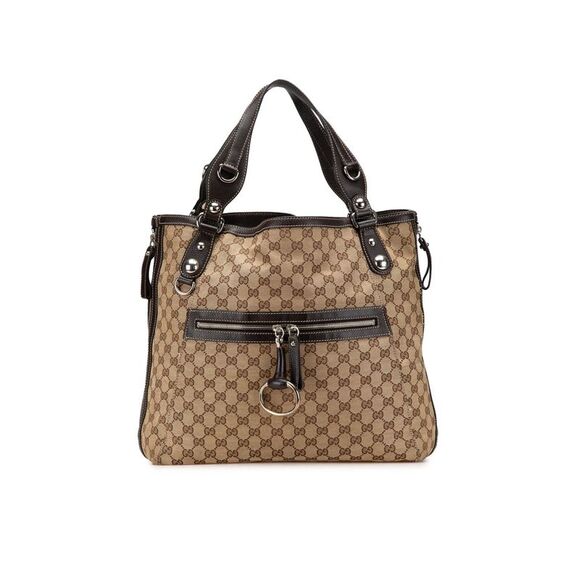 Pre Loved Gucci GG Monogram Tote Women Brown Tote Bags - Picture 1 of 8